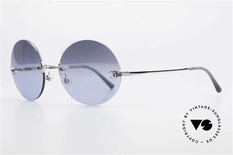 round sunglasses chanel|Chanel frameless sunglasses.